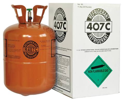 R-407C 25 Lbs Refrigerant Virgin New Factory Sealed Gas